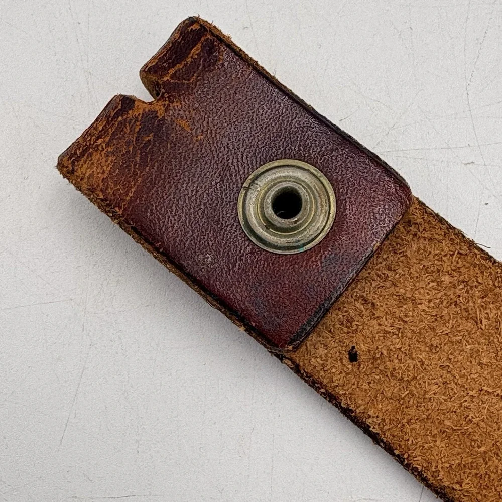 VTG 70s Boo Doo Hand Tooled Leather Belt Fish Cattails USA Size 40 Western